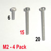 M2 x 15 -  Hex Socket Capscrew - 4 pack - (BSS-21504)