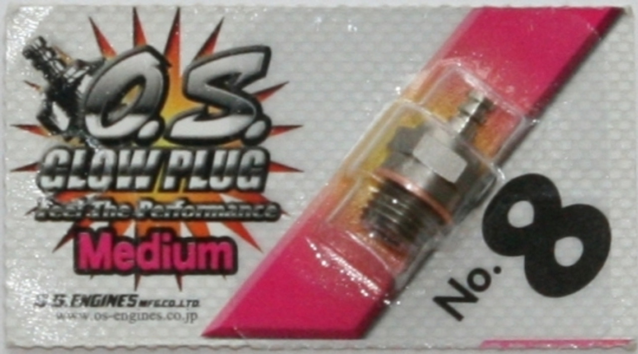 OS Glow Plug - #8 - Medium - Standard Thread - 7% to 12% Nitro