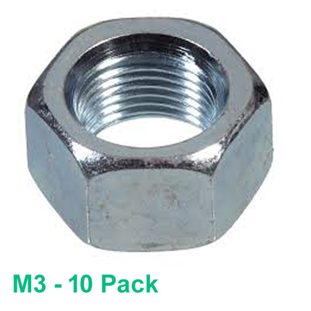 M3 Hex Nut - 10 pack - Stainless Steel  - (#NHS-310)