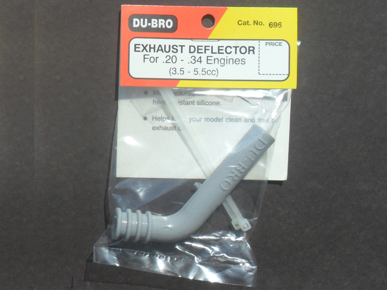 Exhaust Deflector - For engine sizes .20 to .34 ci. (3.2cc to 5.5cc ) (DU-696)