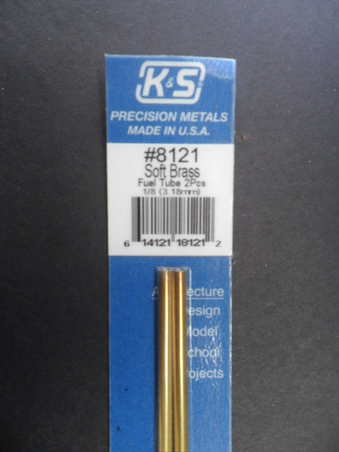 Brass Tube (Soft - 2 pack) - 3.18mm x 305mm (1/8x12) - (KS-8121)