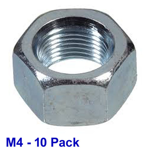 M4 Hex Nut - 10 pack - Stainless Steel  - (#NHS-410)
