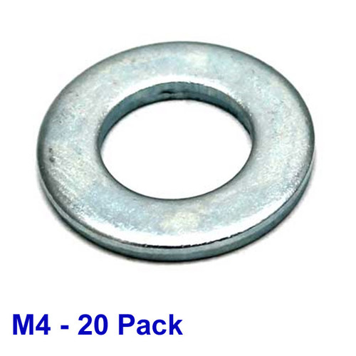 M4 Flat Washers - 20 pack - Stainless - (#WFS-420)