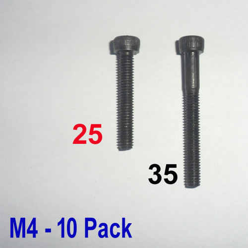 M4 x 25 -  Hex Socket Capscrew - 10 pack - (BSB-42510)