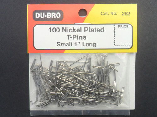 Nickel Plated T Pins (100 Pack) - (DU-252)