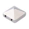 PriceLess Trims Metallic Pyramid Silver 10mm