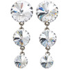 Graduated Drop Earrings - Crystal Clipped