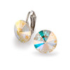 14mm Simple Rivoli Earrings - Crystal AB Clipped 14mm Simple Rivoli Earrings - Crystal AB Clipped