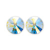 14mm Simple Rivoli Earrings - Crystal AB Pierced
