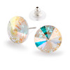 16mm Simple Rivoli Earrings - Crystal AB Pierced