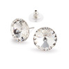 14mm Simple Rivoli Earrings - Crystal Pierced