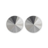 14mm Simple Rivoli Earrings - Hematite Pierced