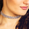 Starlight Crystal Jewelry™ 3 Row Choker Crystal AB 10" Starlight Crystal Jewelry™ 3 Row Choker Crystal AB 10"