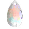 Preciosa Crystal Sew On Pear Crystal AB 18x10.5mm Preciosa Crystal Sew On Pear Crystal AB 18x10.5mm