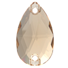 Preciosa Sew On Pear Honey 28x17mm Preciosa Sew On Pear Honey 28x17mm