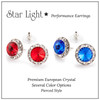 15mm Performance Earrings - Aqua Bohemica Pierced 15mm Performance Earrings - Aqua Bohemica Pierced