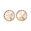 14mm Simple Rivoli Earrings - Honey Pierced