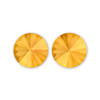 14mm Simple Rivoli Earrings - Sunrise Clipped 14mm Simple Rivoli Earrings - Sunrise Clipped