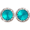 20mm Performance Earrings - Blue Zircon Clipped 20mm Performance Earrings - Blue Zircon Clipped