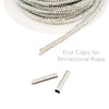 End caps for rope lacing