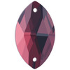 Starcut Crystal Sew On Navette Burgundy 18x9mm