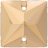 Starcut Crystal Sew On Square Golden Shadow 14mm Starcut Crystal Sew On Square Golden Shadow 14mm