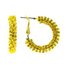Starlight Crystal Jewelry™ Pave Hoop Earring Citrine 20mm Pierced