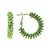 Starlight Crystal Jewelry™ Pave Hoop Earring Peridot 20mm Pierced