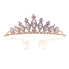 Crystal Avenue Tiara - 1.3" 60659 Crystal/Rose Gold