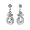 Crystal Avenue Earrings 28228 - Rhinestone Clover Crystal/Silver Pierced