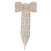 Crystal Avenue Hair Accessory 72052 - Bow Tassle Barrette Crystal/Gold