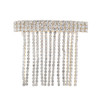Crystal Avenue Hair Accessory 72055 - Tassle Barrette 3.4 inch Crystal/Gold