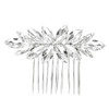 Crystal Avenue Hair Accessory 72117 - Symettrical Comb Crystal/Silver