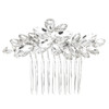Crystal Avenue Hair Accessory 72120 - Wavy Branch Comb Crystal/Silver