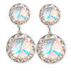 Starlight Crystal Earrings - 11mm/15mm Performance Dangle Crystal AB/Silver Clip