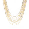 Crystal Avenue Necklace 18483 - G Rs Chain 8 layer necklace