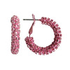 Starlight Crystal Jewelry™ Pave Hoop Earring Light Rose 20mm Pierced Starlight Crystal Jewelry™ Pave Hoop Earring Light Rose 20mm Pierced