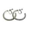 Earring Hoop 20989 Crystal Screw Clip On
