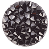 Austrian Crystal Rock Small Circle 154 Jet - 12 pieces