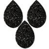 Austrian Fine Rock Large Pear 013 Jet - 3 pieces applique