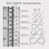 14mm Light Rose AB Simple Rivoli pierced earrings from Star Light Crystal Jewelry on white background
