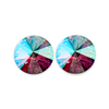 14mm Simple Rivoli Earrings - Violet AB Pierced
