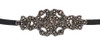 Starlight Crystal Headpiece Brocade Motif Headpiece in Hematite