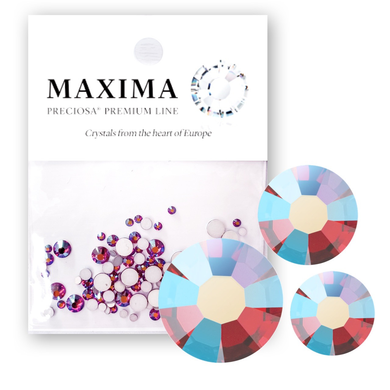 MAXIMA Crystals by Preciosa Flatback Rhinestones Crystal AB 05ss