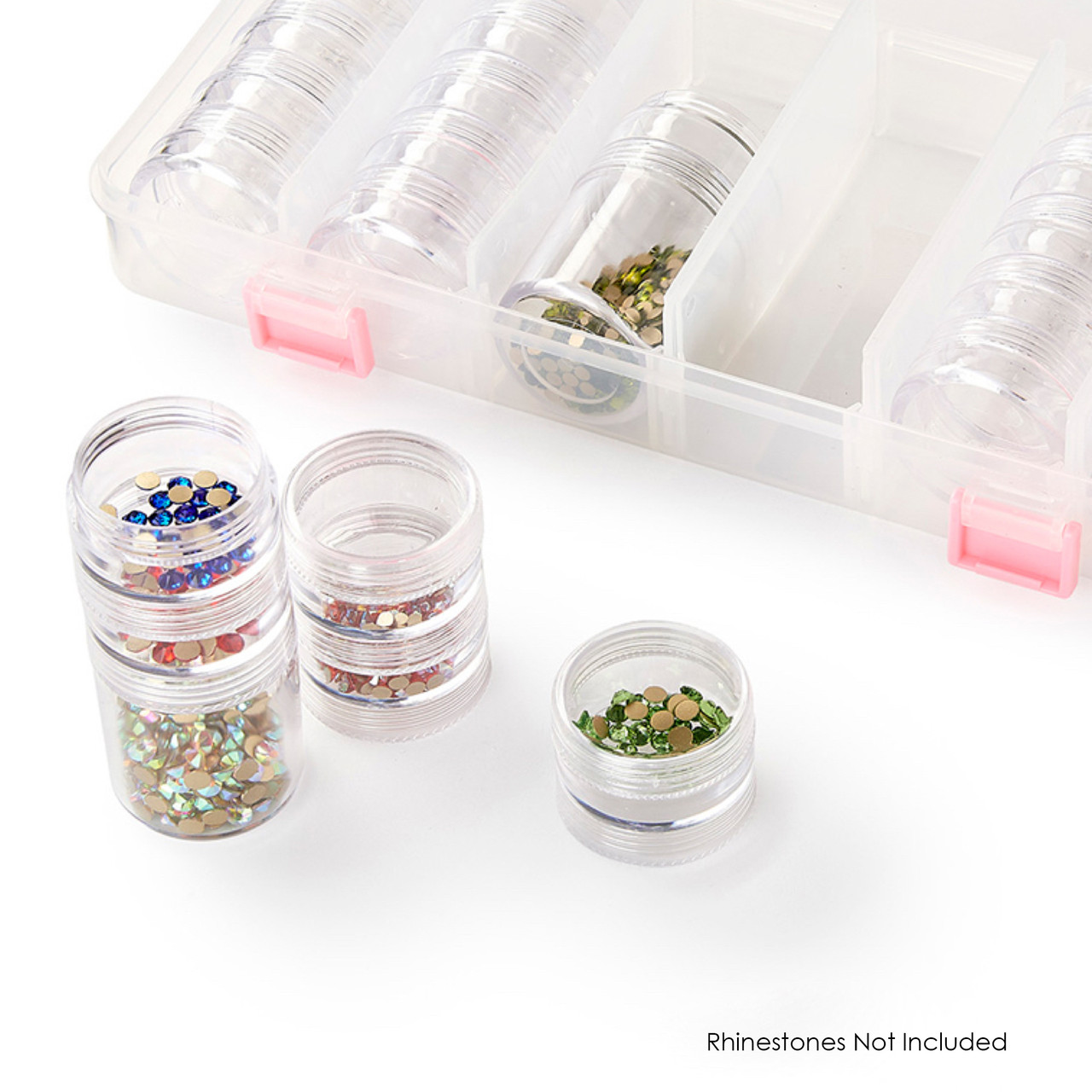 Rhinestone Storage Crystalline Crystal Containers with Storage Case