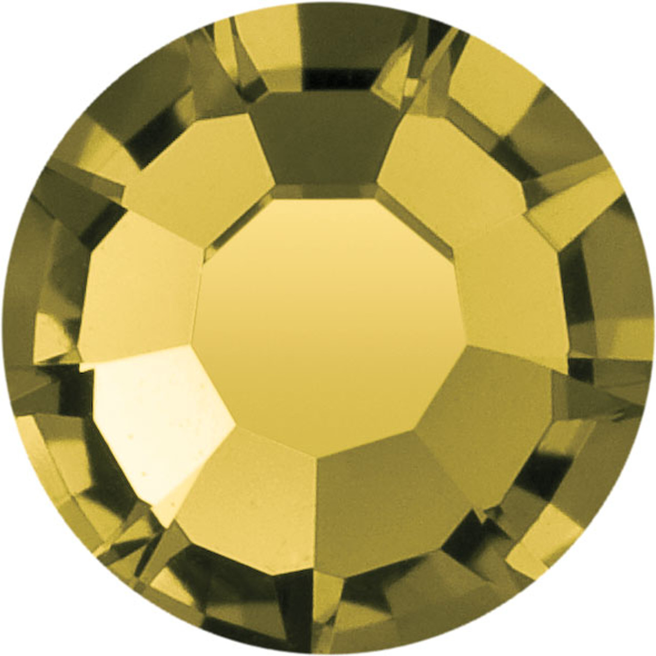 LUX Austrian Crystal Flatback Rhinestones Gold Beryl 30ss