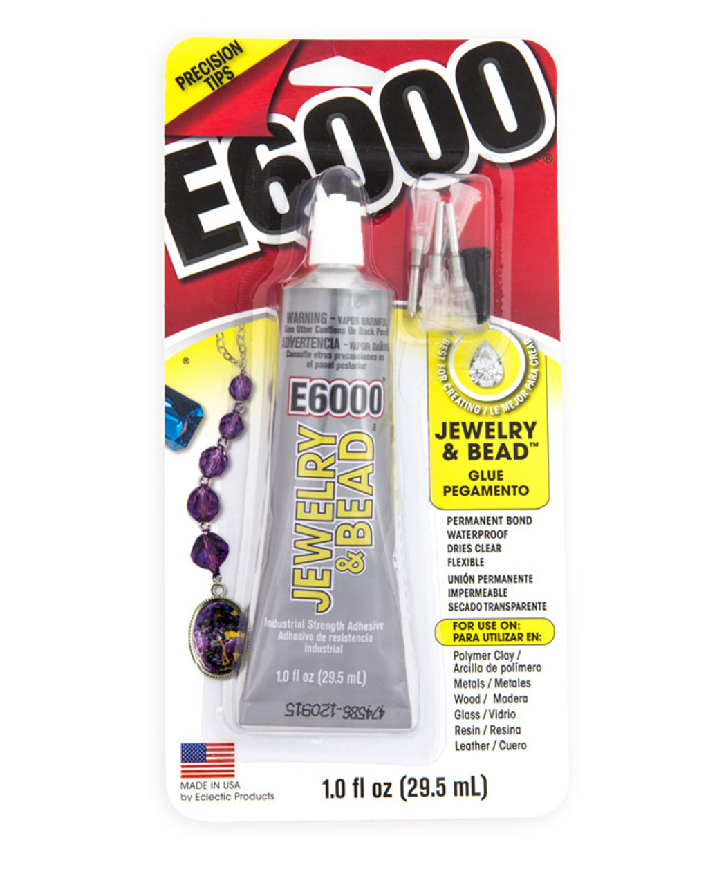 E6000 Jewelry Bead Adhesive Glue for Jewelry Making with 4