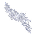 DIY Applique - Silver Vinca B DIY Applique - Silver Vinca B
