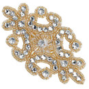 PriceLess Crystal Trim Applique #604 Crystal/Gold