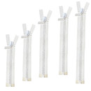 CLEARANCE Austrian Crystal Zipper Brilliant - Crystal/White 8" - SEPARATING